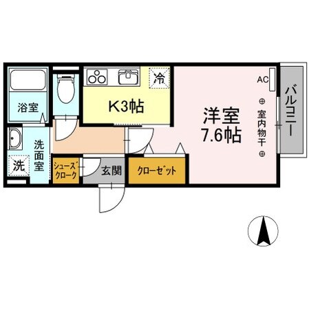 グランツ薬師堂の物件間取画像